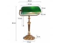 Lampa Biurkowa Bankierska Ancilla 1 Zielona