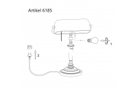 Lampa Biurkowa Bankierska Ancilla 1 Zielona