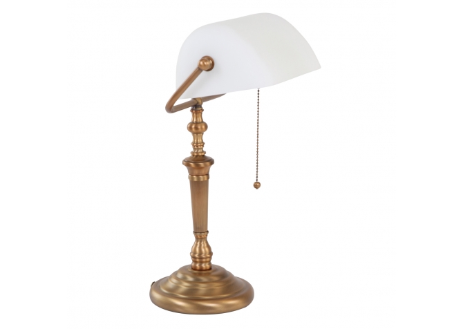 Lampa Biurkowa Bankierska Ancilla 1 Biała