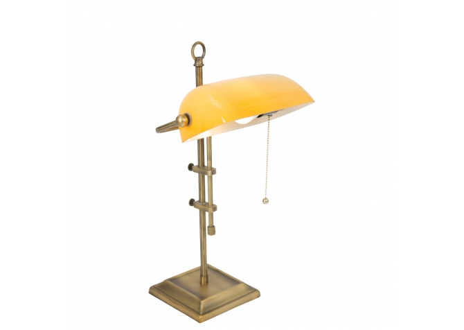 Lampa Biurkowa Bankierska Ancilla 2 Żółta