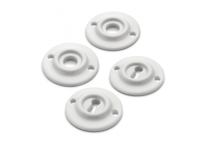 Duże Rozety porcelanowe białe pod zamek