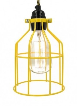 Lampa z klatką żółtą