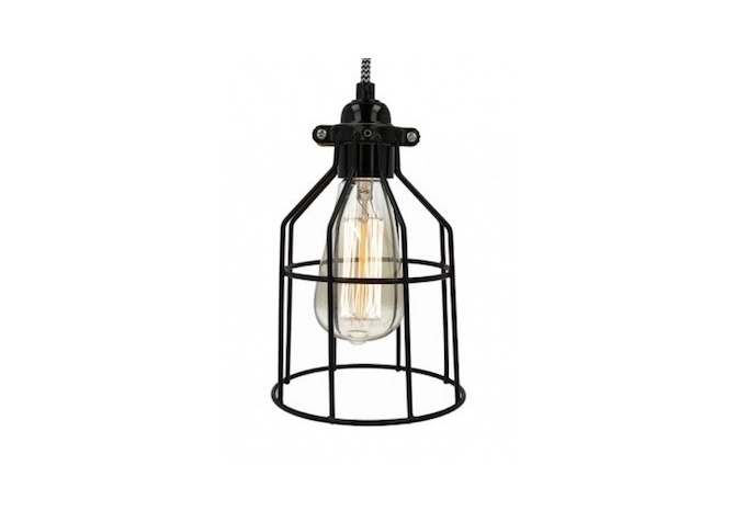 Lampa z klatką czarną