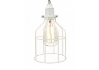 Lampa z klatką śnieżnobiałą