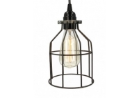 Lampa z klatką stal surowa