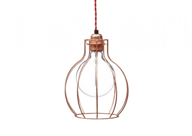 Lampa z klatką W2 - Miedź