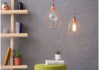 Lampa z klatką W2 - Miedź