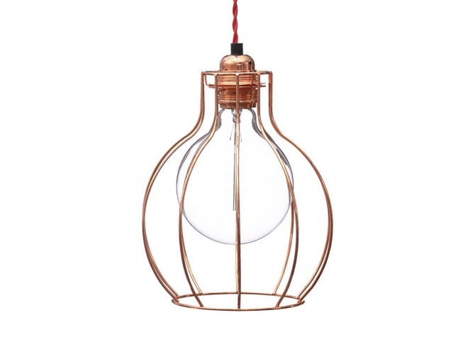 Lampa z klatką W2 - Miedź
