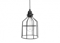 Lampa z klatką czarną
