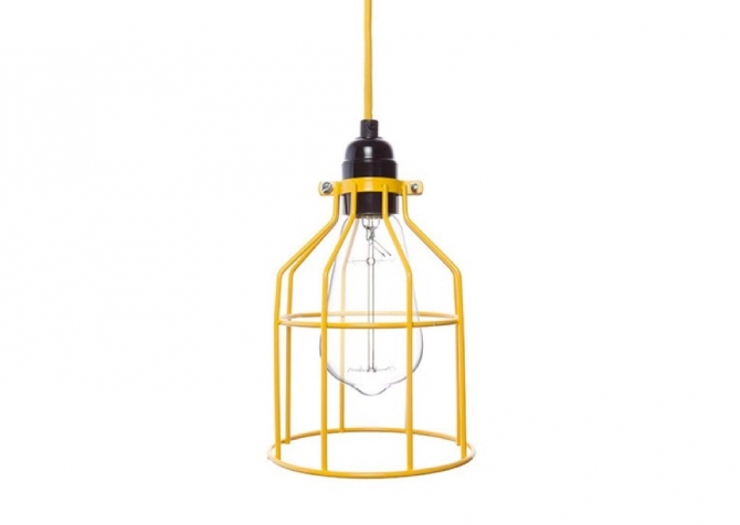 Lampa z klatką żółtą