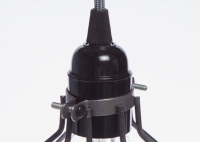 Lampa z klatką stal surowa