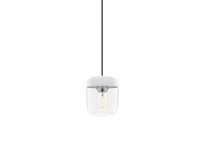 Lampa Acorn White Steel  - chrom